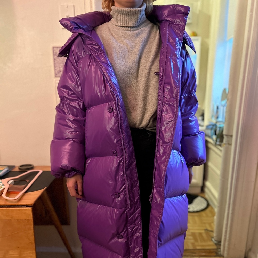 Rachel Comey Long Puffer Coat, Purple